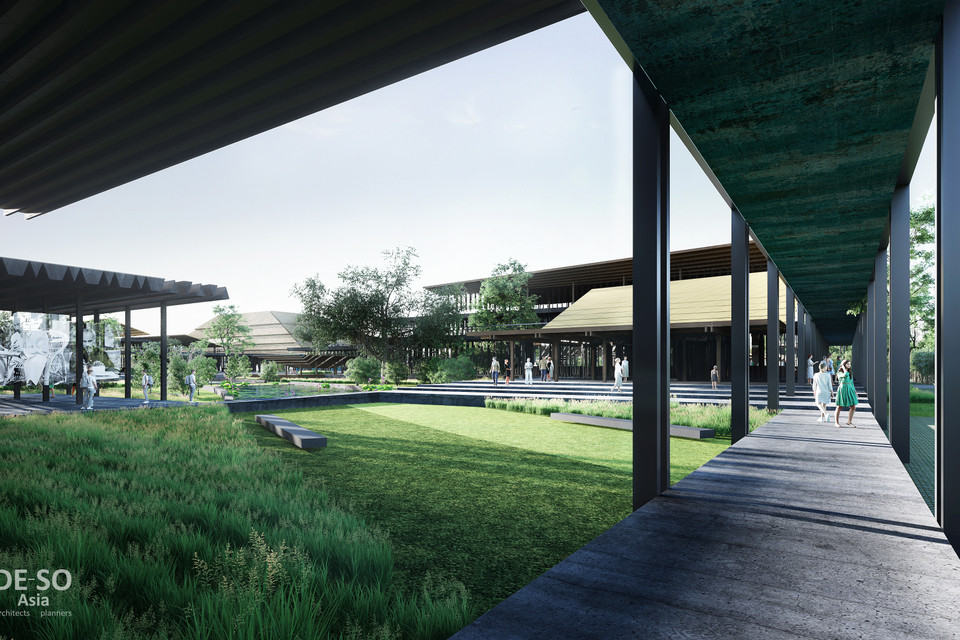 Phối cảnh quy hoạch bảo tồn, tôn tạo Khu lưu niệm Chủ tịch Hồ Chí Minh. (Nguồn: Vietnam+)