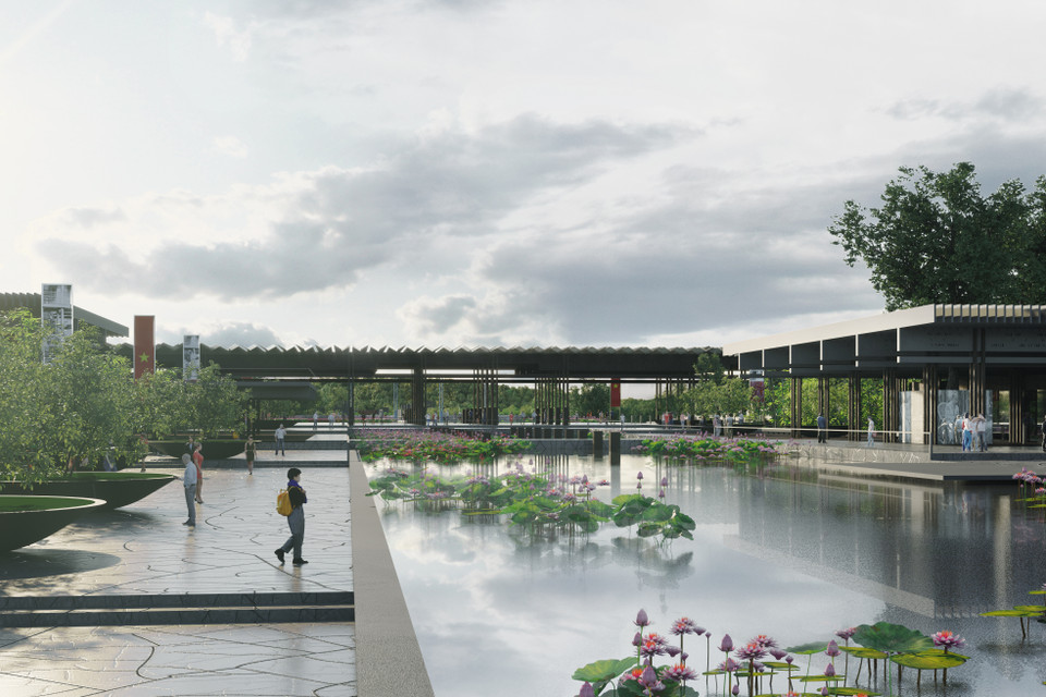 Phối cảnh quy hoạch bảo tồn, tôn tạo Khu lưu niệm Chủ tịch Hồ Chí Minh. (Nguồn: Vietnam+)