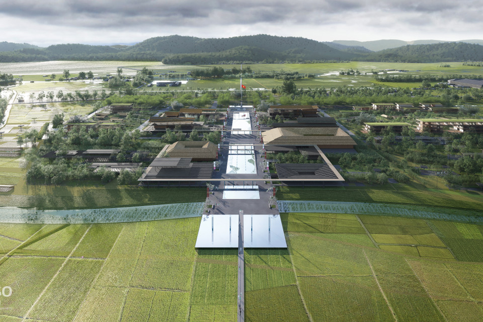 Phối cảnh quy hoạch bảo tồn, tôn tạo Khu lưu niệm Chủ tịch Hồ Chí Minh. (Nguồn: Vietnam+)