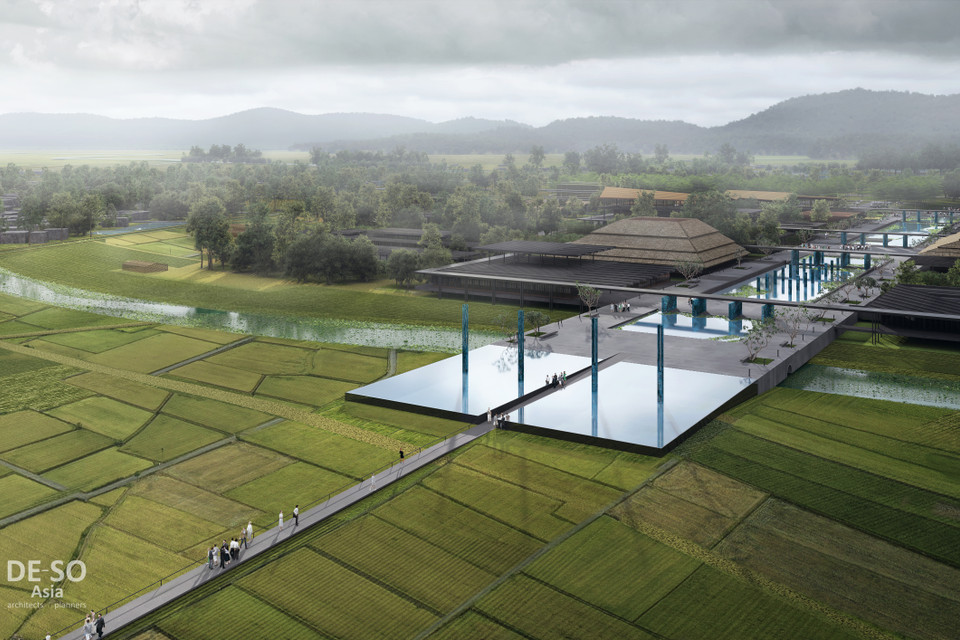 Phối cảnh quy hoạch bảo tồn, tôn tạo Khu lưu niệm Chủ tịch Hồ Chí Minh. (Nguồn: Vietnam+)