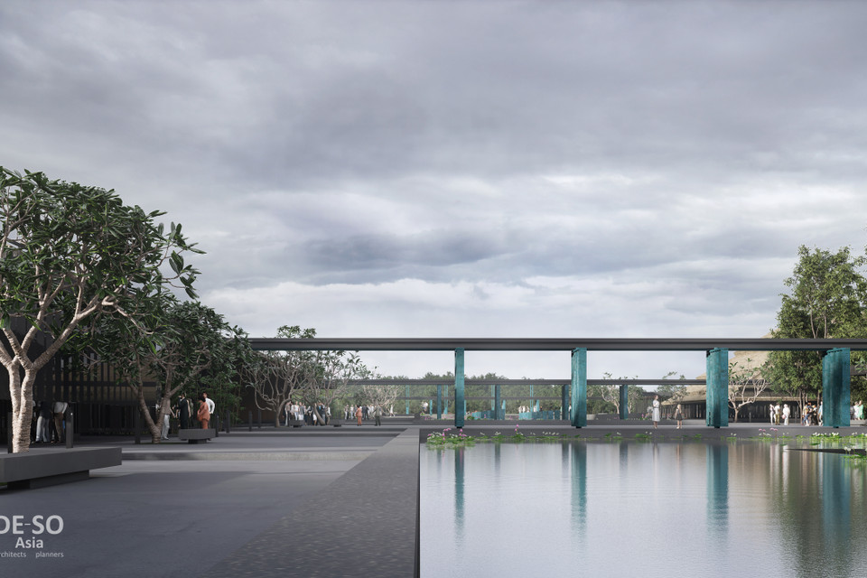 Phối cảnh quy hoạch bảo tồn, tôn tạo Khu lưu niệm Chủ tịch Hồ Chí Minh. (Nguồn: Vietnam+)