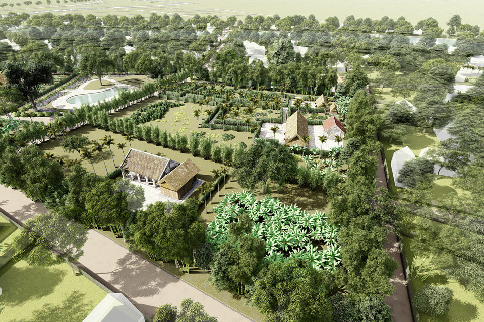 Phối cảnh quy hoạch bảo tồn, tôn tạo Khu lưu niệm Chủ tịch Hồ Chí Minh. (Nguồn: Vietnam+)