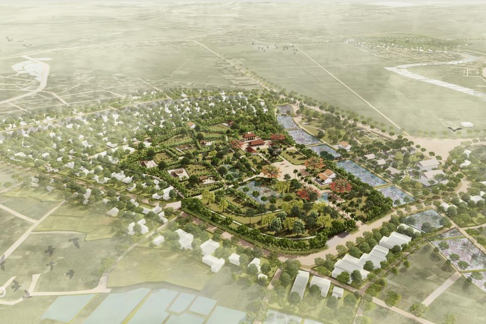 Phối cảnh quy hoạch bảo tồn, tôn tạo Khu lưu niệm Chủ tịch Hồ Chí Minh. (Nguồn: Vietnam+)