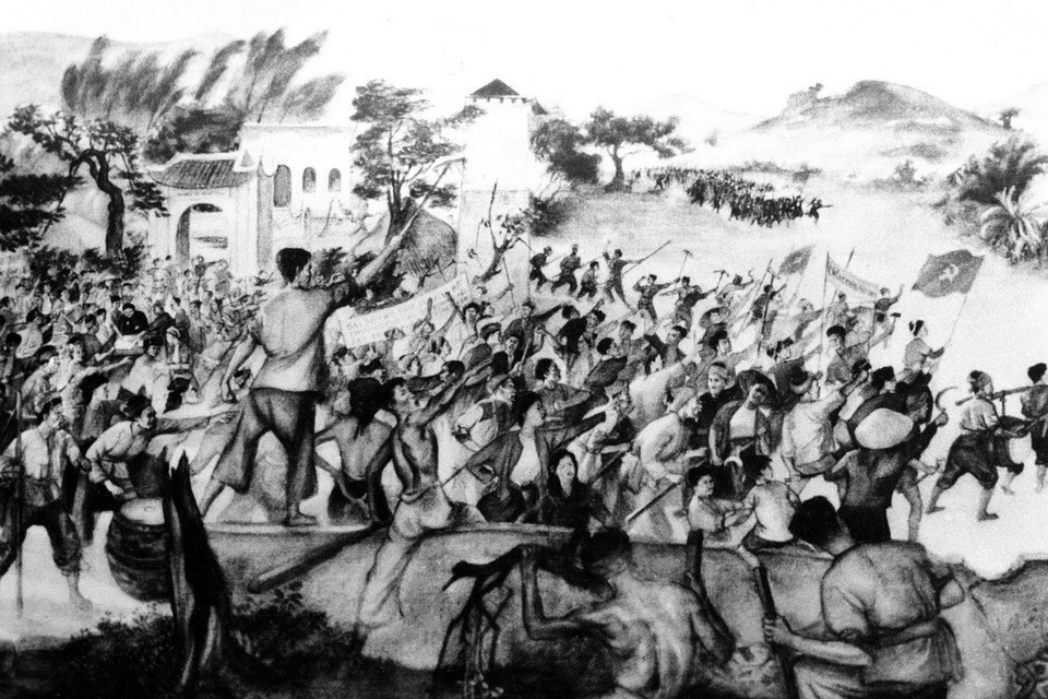 Phong trào đấu tranh cách mạng trong giai đoạn 1930-1931, đỉnh cao là Xô viết Nghệ-Tĩnh đã bùng nổ là cuộc tổng diễn tập đầu tiên của cách mạng Việt Nam do Đảng của giai cấp công nhân lãnh đạo, trở thành mốc son chói lọi trong lịch sử cách mạng Việt Nam. (Ảnh: Tư liệu TTXVN)