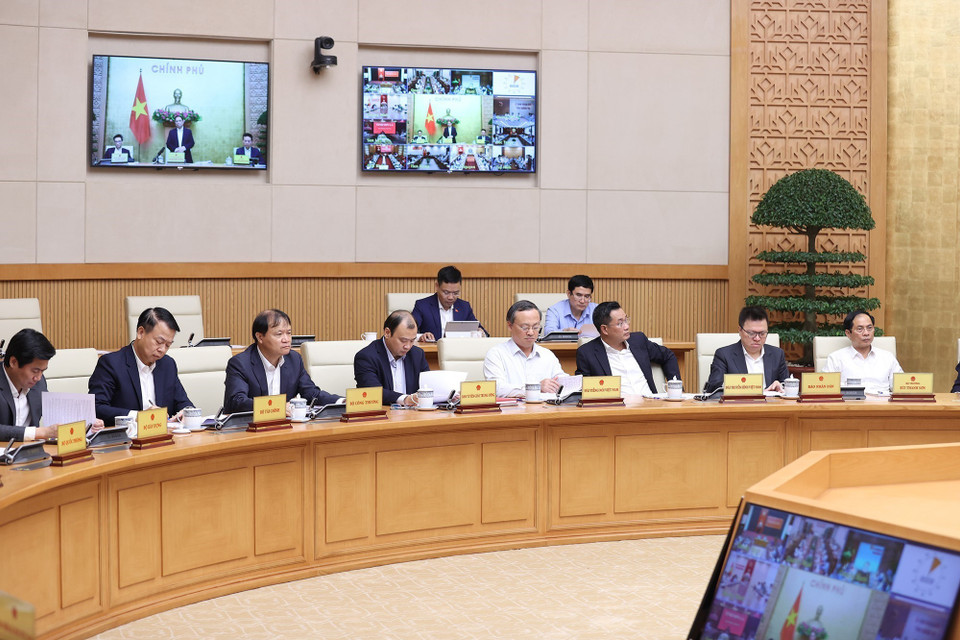 Đại diện các bộ, ngành, cơ quan thuộc Chính phủ tham dự hội nghị. (Ảnh: Dương Giang/TTXVN)