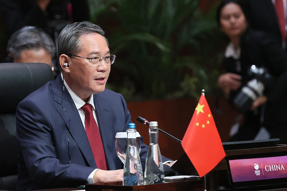 Thủ tướng Trung Quốc Lý Cường phát biểu. (Ảnh: Dương Giang/TTXVN)