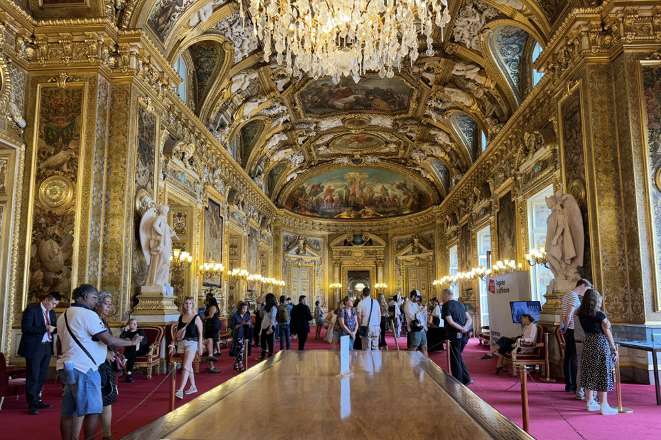 Phòng Khánh tiết Thượng viện. (Ảnh: Nguyễn Thu Hà/TTXVN)