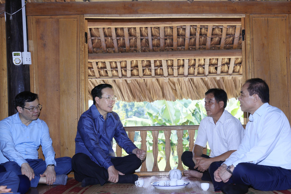 Gia đình ông Nguyễn Văn Bế, cháu nội ông Nguyễn Tiến Sự (gia đình có công với cách mạng), là nơi làm việc của Chủ tịch Hồ Chí Minh từ ngày 21/5 đến cuối tháng 5/1945, tại thôn Tân Lập, xã Tân Trào, huyện Sơn Dương, tỉnh Tuyên Quang. (Ảnh: Thống Nhất/TTXVN)