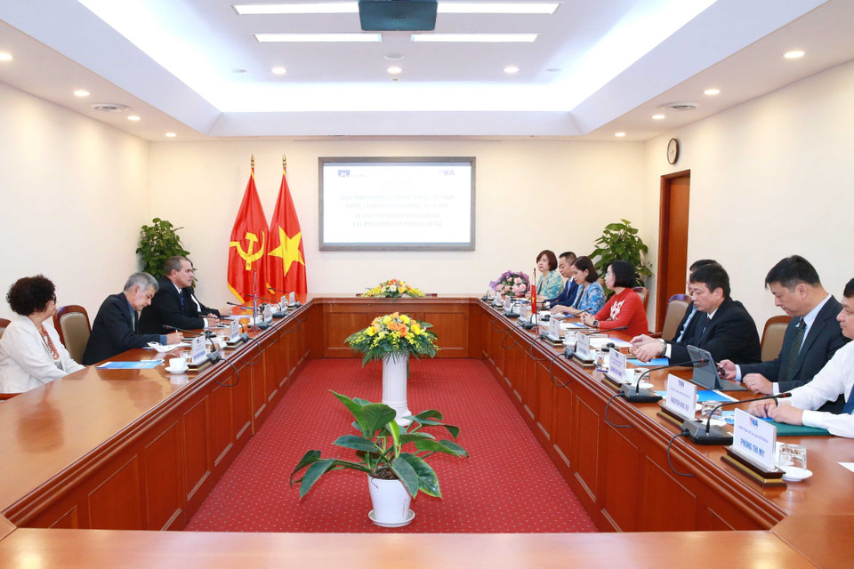 Quang cảnh buổi hội đàm. (Ảnh: Phương Hoa/TTXVN)