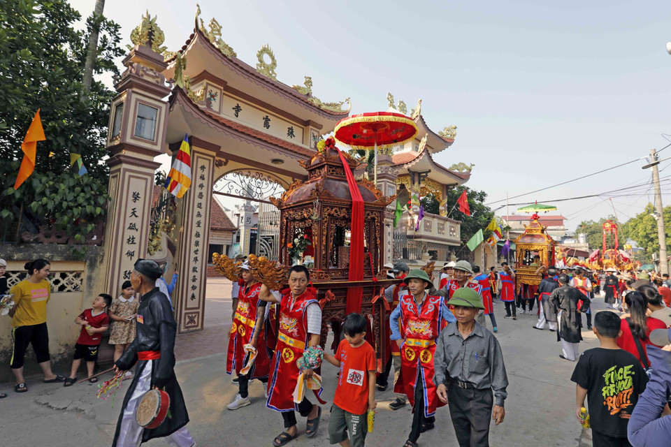 Chử Đồng Tử-Tiên Dung Công chúa là lễ hội lâu đời, lưu giữ được nhiều giá trị văn hóa lịch sử vùng đồng bằng sông Hồng. (Ảnh: Trấn Việt/TTXVN)