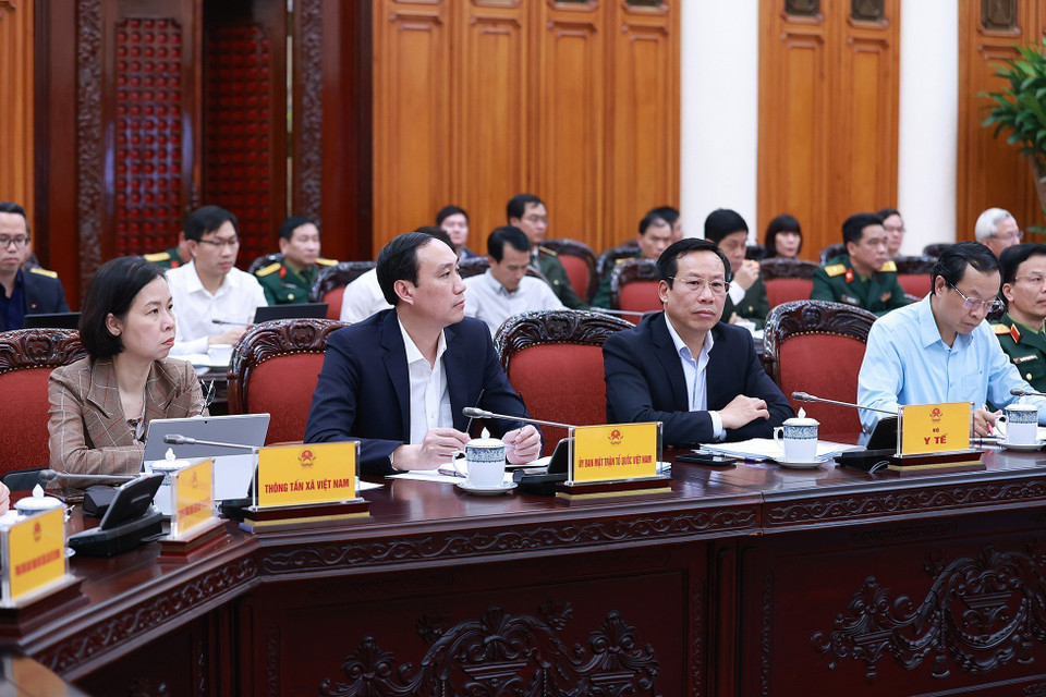 Các thành viên Ban Chỉ đạo tham dự phiên họp. (Ảnh: Dương Giang/TTXVN)