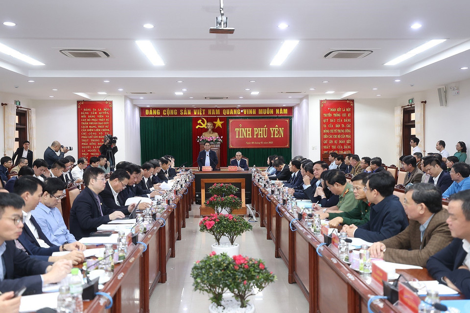 Quang cảnh buổi làm việc. (Ảnh: Dương Giang/TTXVN)