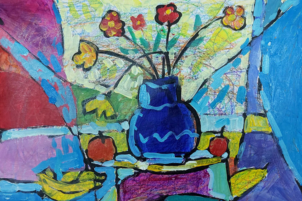 Một tác phẩm của họa sỹ nhí Cổ Đô. (Nguồn: Vietnam+)