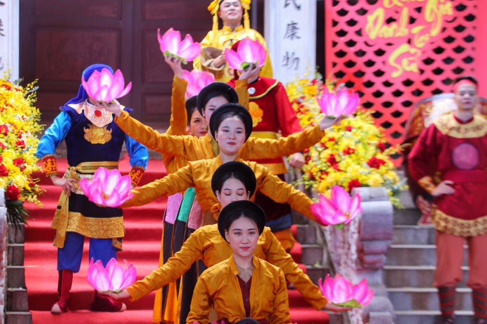 Đền Kim Liên thuộc Di tích Quốc gia đặc biệt Thăng Long tứ trấn. (Ảnh: Tuấn Đức/TTXVN)