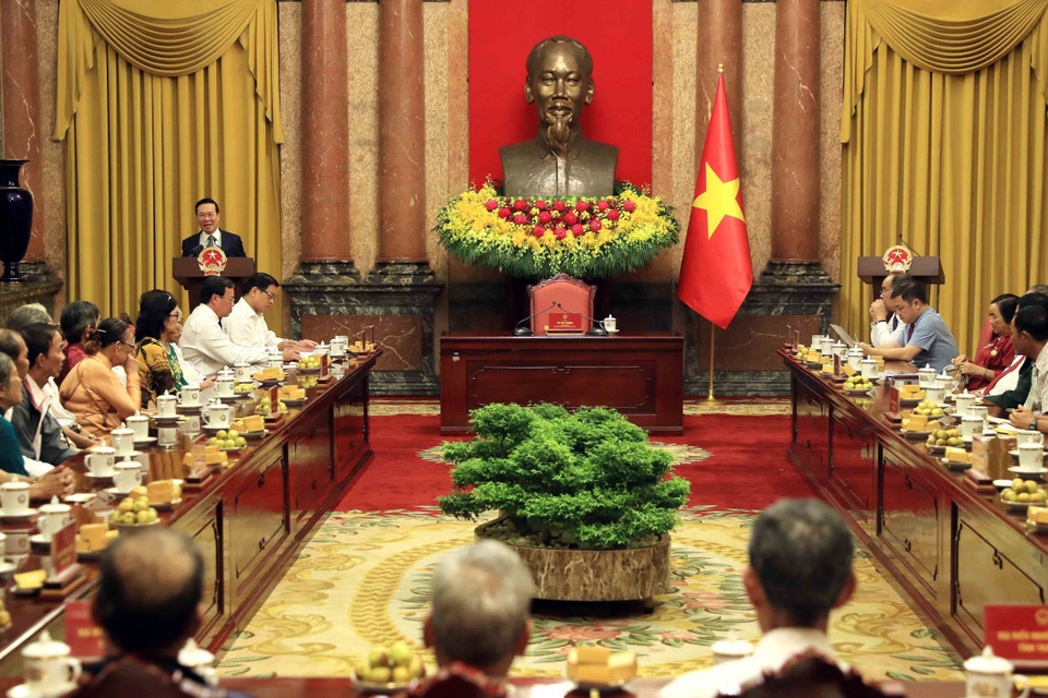 Quang cảnh buổi gặp mặt. (Ảnh: An Đăng/TTXVN)