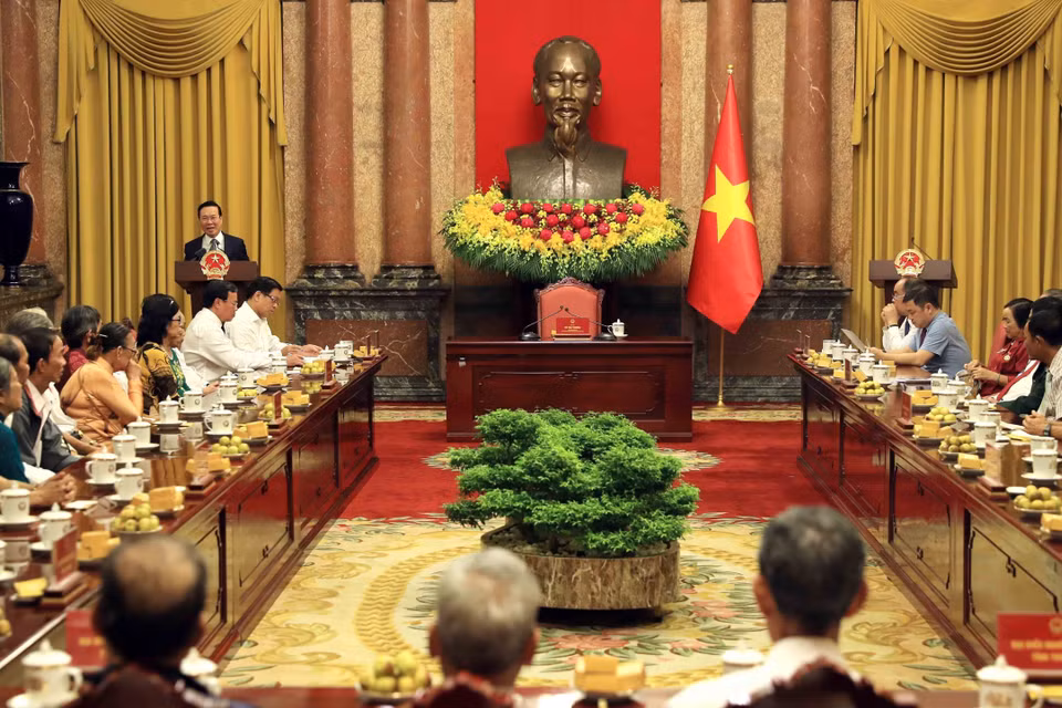 Quang cảnh buổi gặp mặt. (Ảnh: An Đăng/TTXVN)