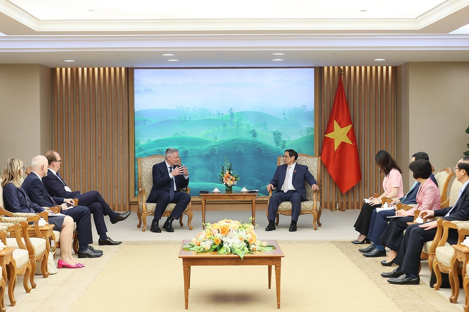 Quang cảnh buổi tiếp. (Ảnh: Dương Giang/TTXVN) 