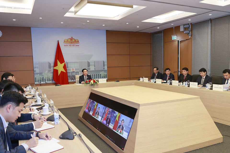 Quang cảnh buổi hội đàm. (Ảnh: Doãn Tấn/TTXVN)