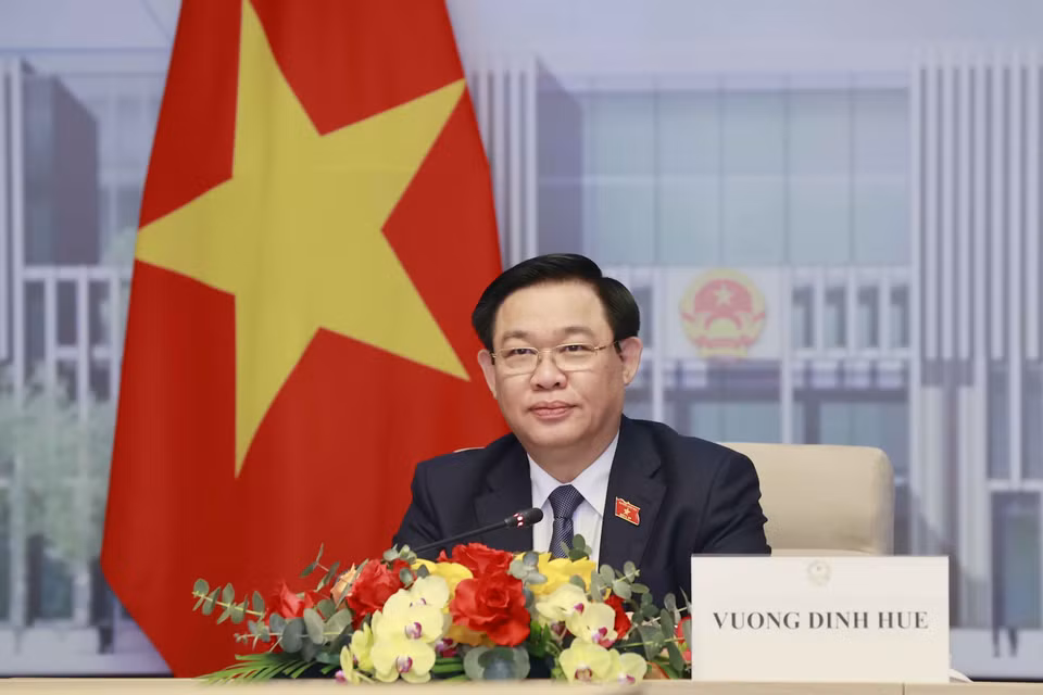 Chủ tịch Quốc hội Vương Đình Huệ phát biểu. (Ảnh: Doãn Tấn/TTXVN)