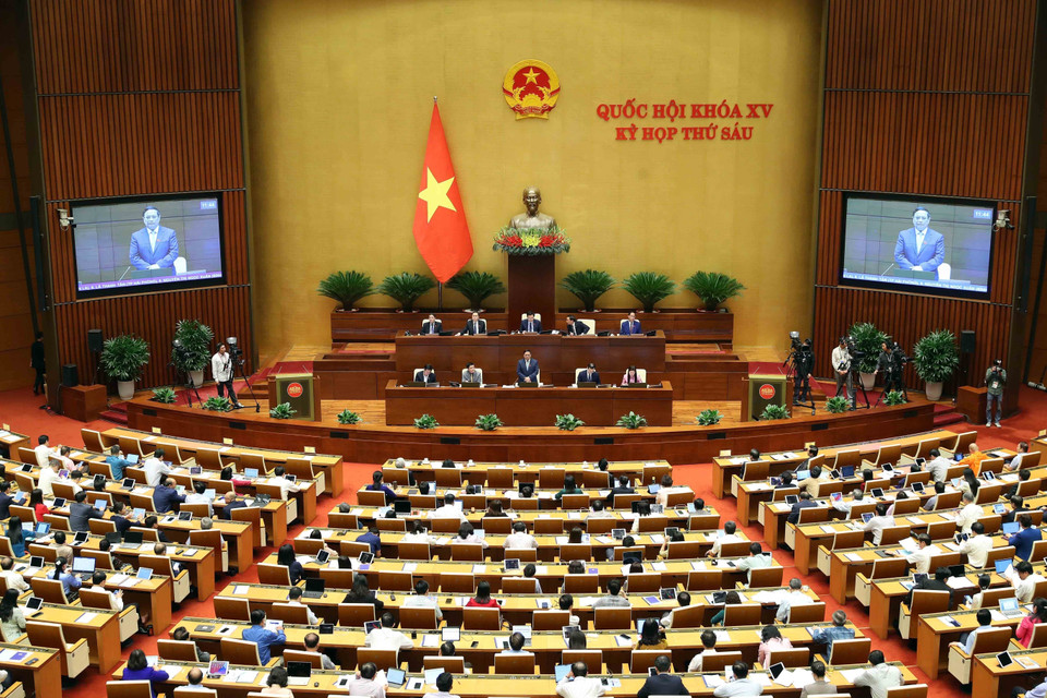 Quang cảnh phiên chất vấn. (Ảnh: An Đăng/TTXVN)