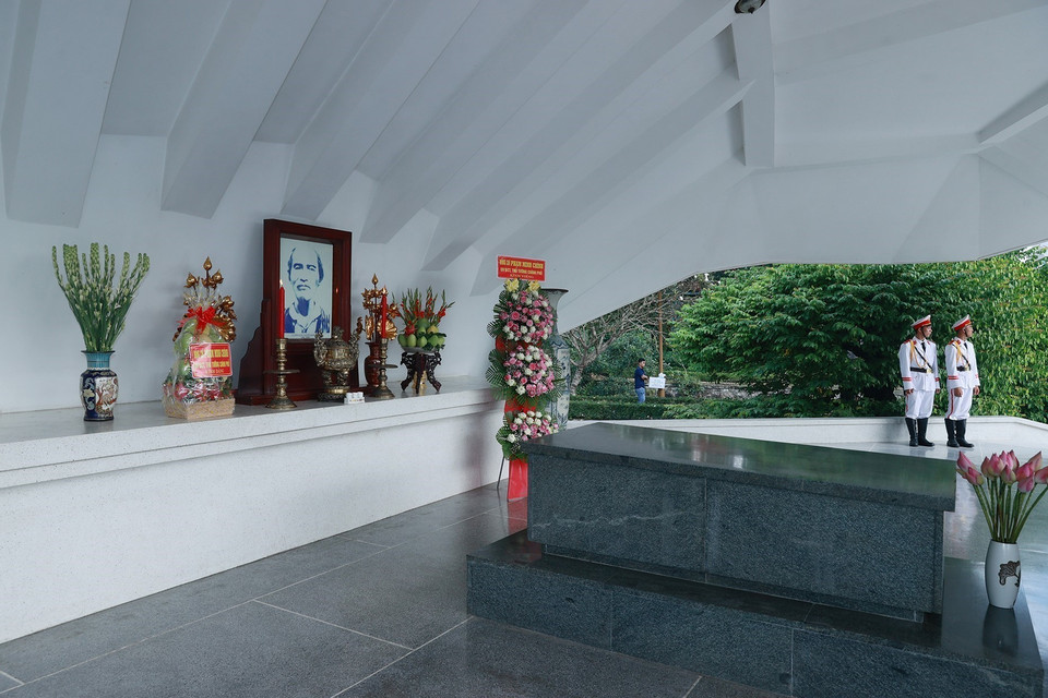 Mộ Cụ Phó Bảng Nguyễn Sinh Sắc tại Khu Di tích Nguyễn Sinh Sắc (Thành phố Cao Lãnh, tỉnh Đồng Tháp). (Ảnh: Dương Giang/TTXVN)