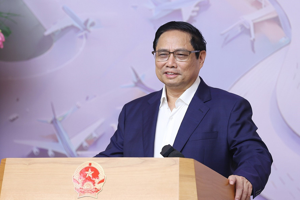 Thủ tướng Phạm Minh Chính phát biểu tại phiên họp. (Ảnh: Dương Giang/TTXVN)