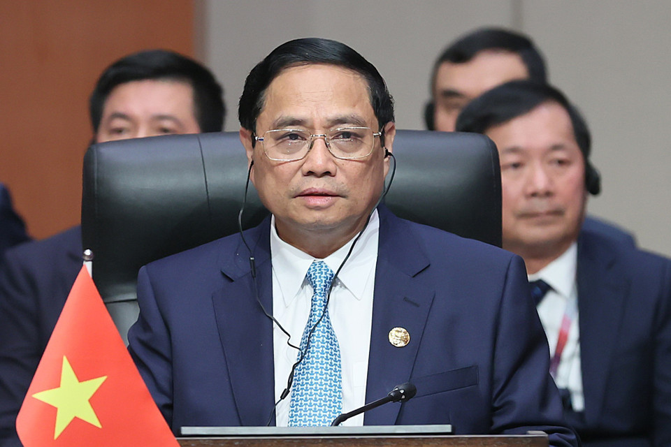 Chiều 7/9/2023, tại Jakarta, Indonesia, Thủ tướng Phạm Minh Chính dự Hội nghị Cấp cao ASEAN-Australia lần thứ 3. (Ảnh: Dương Giang/TTXVN)