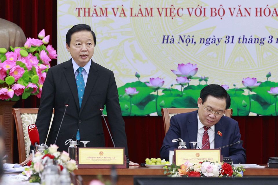 Phó Thủ tướng Trần Hồng Hà phát biểu. (Ảnh: Doãn Tấn/TTXVN)