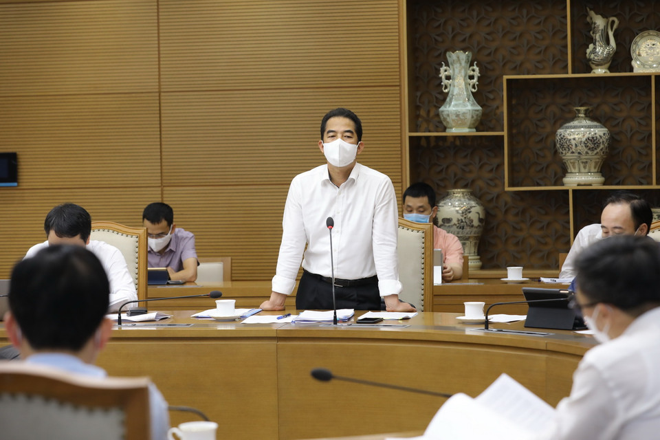 Thứ trưởng Bộ Ngoại giao Tô Anh Dũng phát biểu tại cuộc họp. (Ảnh: Nguyễn Điệp/TTXVN)