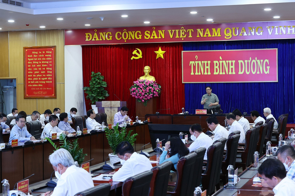 Quang cảnh buổi làm việc. (Ảnh: Dương Giang/TTXVN)