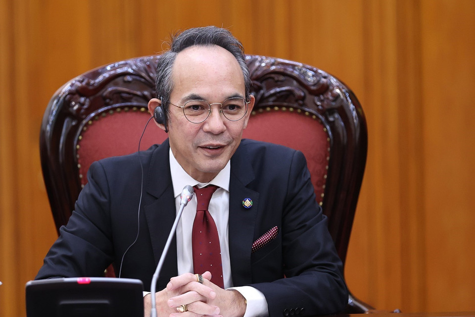 Đại sứ Thái Lan tại Việt Nam Nikorndej Balankura phát biểu.(Ảnh: Dương Giang/TTXVN)