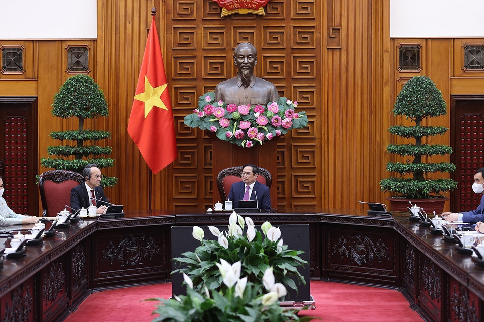 Quang cảnh buổi tiếp. (Ảnh: Dương Giang/TTXVN)