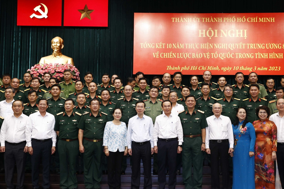 Chủ tịch nước Võ Văn Thưởng và các đại biểu. (Ảnh: Thống Nhất/TTXVN)