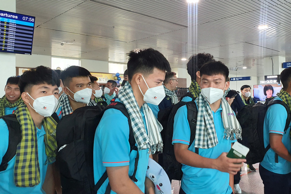 Sau khi đến Campuchia, U22 Việt Nam sẽ có 4 ngày để chuẩn bị cho trận ra quân gặp U22 Lào vào ngày 30/4. (Nguồn: VFF)