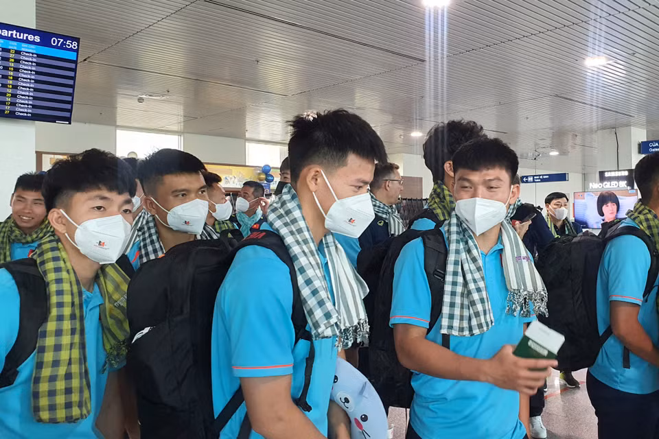 Sau khi đến Campuchia, U22 Việt Nam sẽ có 4 ngày để chuẩn bị cho trận ra quân gặp U22 Lào vào ngày 30/4. (Nguồn: VFF)