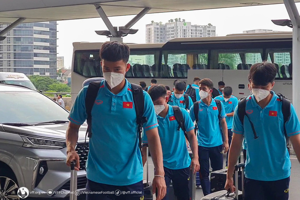 ...để lên đường sang Campuchia tham dự SEA Games 32. (Nguồn: VFF)