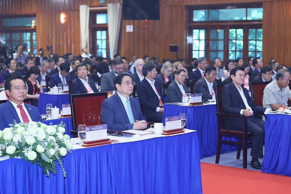 Thủ tướng Phạm Minh Chính dự hội nghị. (Ảnh: Dương Giang/TTXVN)