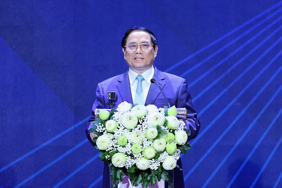 Thủ tướng Phạm Minh Chính phát biểu chỉ đạo hội nghị. (Ảnh: Dương Giang/TTXVN)