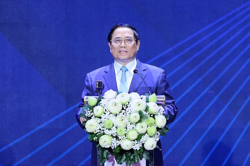 Thủ tướng Phạm Minh Chính phát biểu chỉ đạo hội nghị. (Ảnh: Dương Giang/TTXVN)