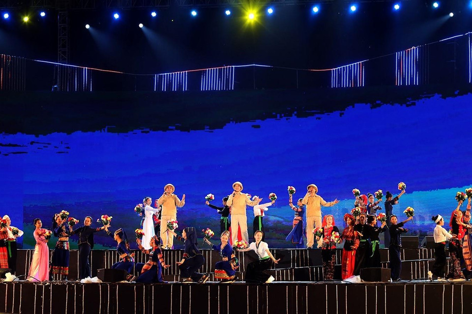 Chương trình do Đài Truyền hình Việt Nam phối hợp với tỉnh Điện Biên tổ chức. (Ảnh: Phan Tuấn Anh/TTXVN)