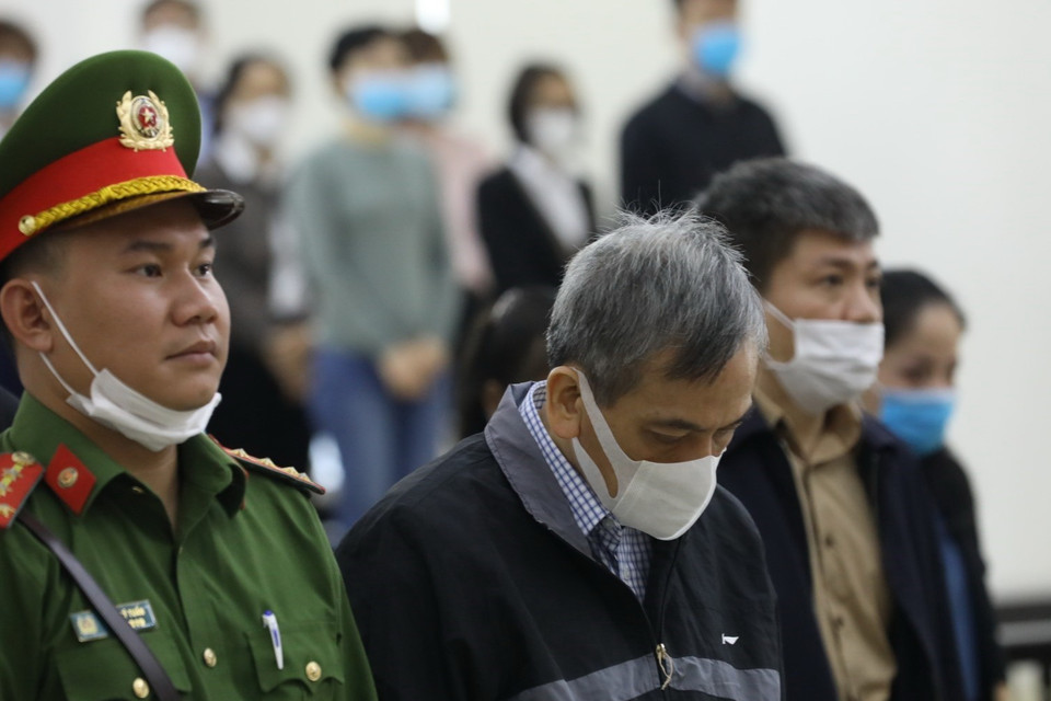 Các bị cáo tại phiên tòa. (Ảnh: Văn Điệp/TTXVN)