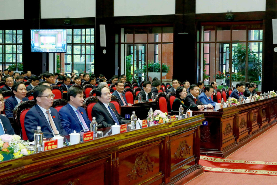 Đại biểu dự bế mạc Đại hội đại biểu Đảng bộ Khối các cơ quan Trung ương lần thứ 13, nhiệm kỳ 2020-2025. (Ảnh: Phương Hoa/TTXVN)