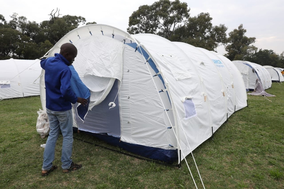 Một khu nhà tạm cho người vô gia cư tại thủ đô Pretoria. (Ảnh: Phi Hùng/TTXVN)