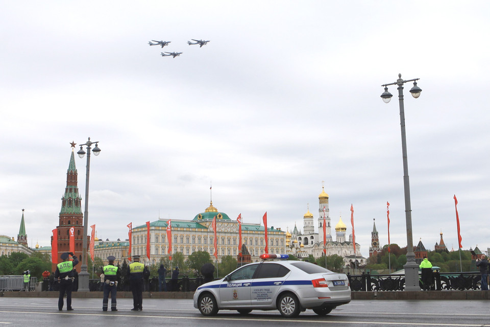 Lực lượng không quân Nga diễu binh kỷ niệm 75 năm Ngày chiến thắng phátxít. (Ảnh: Trần Hiếu/Vietnam+)