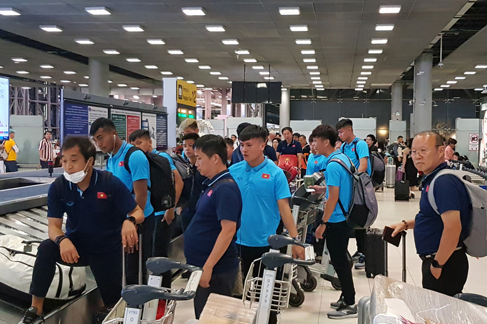 HLV Park Hang-seo cùng các học trò. (Nguồn: VFF)