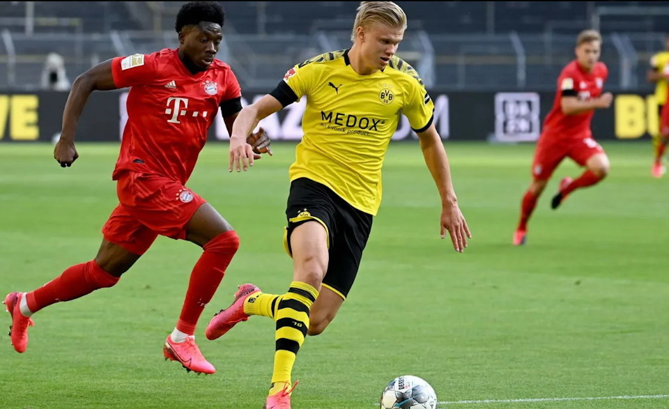 Erling Braut Haaland, trung phong của Dortmund không có nhiều đất diễn. (Nguồn: FcBayern)
