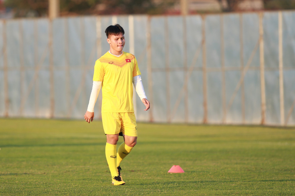 Tiền vệ Quang Hải. (Ảnh: Hoàng Linh/TTXVN)