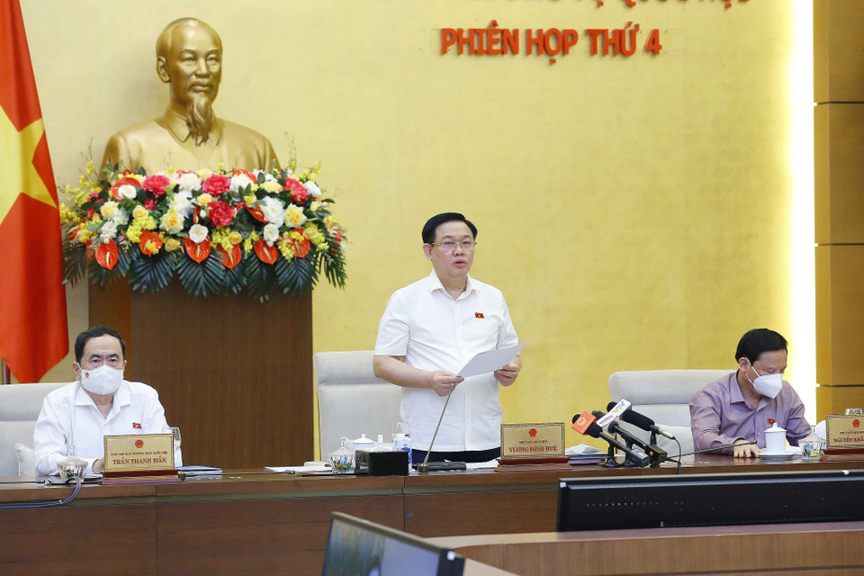 Chủ tịch Quốc hội Vương Đình Huệ. (Ảnh: Doãn Tấn/TTXVN)