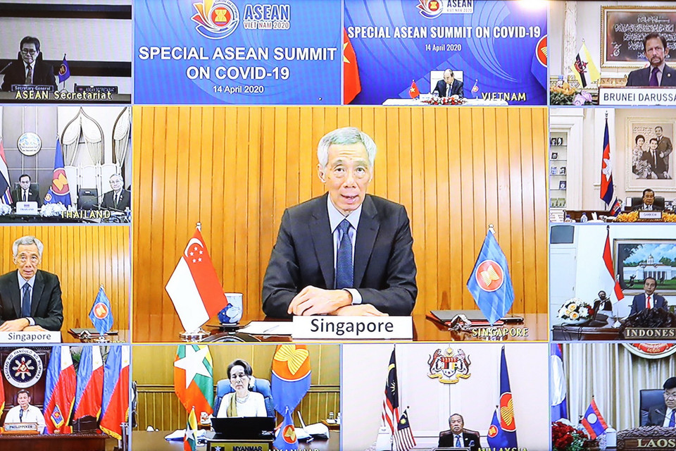  Thủ tướng Singapore Lý Hiển Long phát biểu. (Ảnh: Thống Nhất/TTXVN)