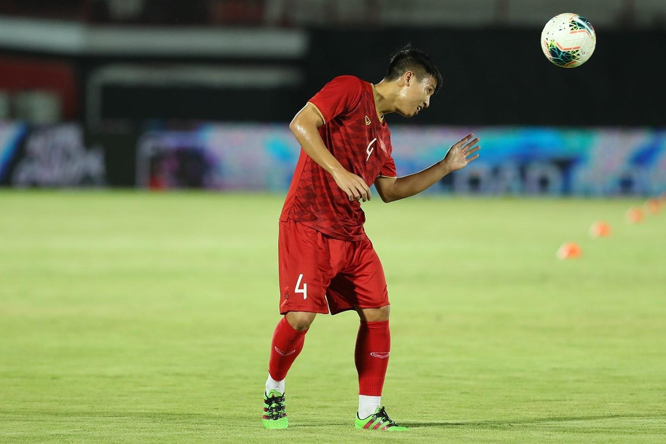 Hậu vệ Bùi Tiến Dũng. (Ảnh: Hoàng Linh/TTXVN)